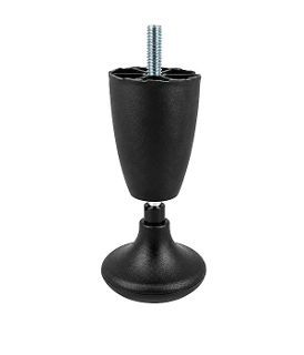Bed Leg On Glide Foot - Screw In - 145mm High