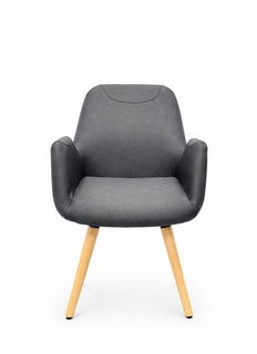 Black Upholstered Waiting Room Chair
